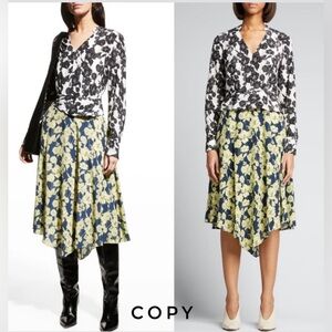Jason Wu GORGEOUS Silk Floral Print FLOWY Feminine Dress Tie @ Waist Dress